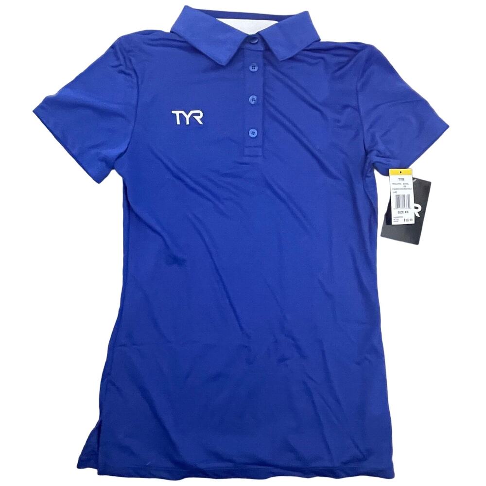 TYR Women's Alliance Coaches Polo - Royal Blue - TPOLCF6A - Size Small - $40